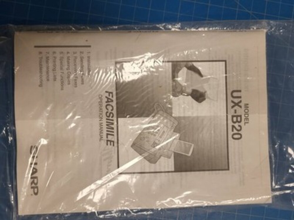 Sharp UX-B20 Facsimile Operation Manual Quick Setup Guide Fax Machine - Picture 2 of 3